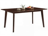 47" Walnut Dining Table for 4-6 People, Rubber Wood Legs Kitchen Table with Smooth Veneered Top 91408518