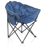 ZUN Camping Chair Blue Alloy Steel 60160598