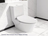 Trone Doccia Electric Bidet Toilet Seat Adjustable Heated Seat with Dual Control Mode Elongated T3177P286054