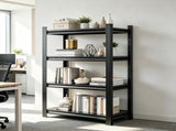 4-Tier Adjustable Multi-Functional Storage Rack, Garage Organizer with Adjustable Shelves, Black 09936129
