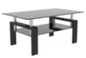 ZUN Tempered Black Glass Coffee Table, 2-Layers Tea Table W171891785