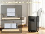 440 Sq.Ft Black Portable Mobile AC, Dehumidifier Fan 24H Timer, Auto Sleep, Window Kit 29765233