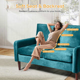 54" Velvet Sofa for Small Spaces, Modern Army Green Fabric Couch with Plush Comfort, Compact Living 62712295