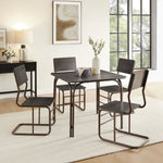 ZUN 5-Piece Wood Table & 4 Chairs,Modern Dining Table Furniture Set for Home, Kitchen, Dining W2167P168772