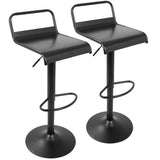 Emery Industrial Adjustable Barstool with Swivel in Black by LumiSource - Set of 2 B202P222291