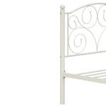 ZUN Twin Size Unique Flower Sturdy System Metal Bed Frame with Headboard and Footboard W21428124