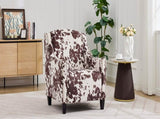 Mirod Comfy Accent Chair with Tufted Backrest, Bedroom Single Seat Arm Chair with Wooden Legs, N760P253363M
