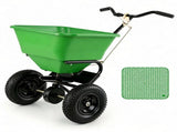 Green Heavy-Duty Walk-Behind Broadcast Lawn Spreader, 66 Lbs Capacity Adjustable Flow Control, 97247340