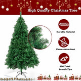 ZUN 5 FT Artificial Christmas Tree, Unlit Christmas Pine Tree with 500 Branch Tips and Sturdy Metal 82881767