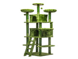 Large 70.87in Cat Tree W/2 Private Condos,3 Perches&Hanging Hammock,Skin-Friendly Short Plush&No W1578P447622