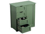 Tall Bathroom Cabinet with 1 Door 4 Drawers Vertical-Slat Finish Storage Cabinet with Lacquered MDF 38072252
