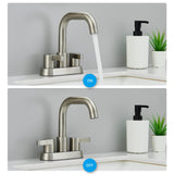 Bathroom Faucet 2 Handle 4 Inch Centerset Bathroom Sink Faucets 3 Hole with Pop Up Drain and Water 93519635