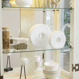 ZUN Lighted Glass Curio Display Cabinet,Display Cabinet,Glass Storage Cabinet Glass Wine cabinet Wood W2275P199812