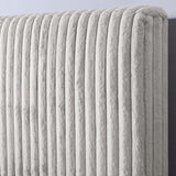 Queen Size Minky Stone Upholstered Platform Bed B108P160254