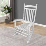 ZUN BALCONY PORCH ADULT ROCKING CHAIR - WHITE W2297P143351