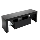 Elegant Household Decoration LED TV Cabinet with Single Drawer Black 93609481