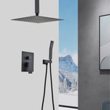 Ceiling Mounted Shower System Combo Set with Handheld and 12"Shower head TH6006-12MB