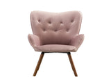 Doarnin Contemporary Silky Velvet Tufted Button Back Accent Chair, Mauve T2574P164269