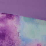 King/Cal King Watercolor Tie Dye Printed Comforter Set with Throw Pillow B035129812