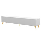 ZUN Modern TV Stand with 5 Champagne legs - Durable, stylish, spacious, versatile storage TVS up to 77" 86515494