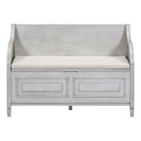 Rustic Style Solid wood Entryway Multifunctional Storage Bench with Safety Hinge 76985453