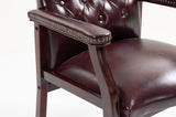 Leather Reception Guest Chairs W/Padded Seat and Arms Ergonomic Mid-Back Office Executive Side Chair W1333P338901