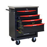 ZUN 5 Drawers Multifunctional Tool Cart with Wheels,Metal Rolling Tool Cart Storage for Garage Workshop W1102P245250