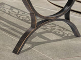 50in Butterfly Back Cross Feet Bronze Iron Bench 83878170
