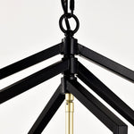 ZUN 8-Light Lantern Tired Farmhouse Ceiling Hanging Light Black Chandelier Metal Modern Pendant Light W1592P209881