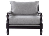 Grey and Black Removable Back Accent Chair B062P145653