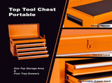 Tool Chest, 5-Drawer Rolling Tool Storage Cabinet with Detachable Top Tool Box, Liner, Universal 86937662