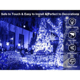 ZUN Christmas Lights Outdoor, 197 FT 580 LED Christmas Decorations Lights/Waterproof String Fairy Lights 07398829