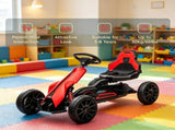 Red Kids Pedal Go Kart Adjustable Seat, Swing Axle Design, Foot-Powered Ride-On for Outdoor Play 56348243