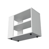 White Side Table in Melamine with Open Storage B062P290233