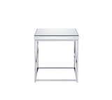 Evelyn - Mirror Top End Table - Silver B081P157803