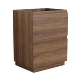 24" Bathroom with Double drawer,Freestanding Bathroom Cabinet,Engineering Wood,Brown W1972P188244