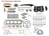 Engine Overhaul Rebuild Pistons 23mm Seals Kit For Audi A4 VW GTI Jetta 2.0 T 06H109158H 06H198401A 41466348