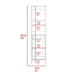 ZUN St. Clair Linen Cabinet, Two Interior Shelves, Two Open Shelves, Single Door B200P188851