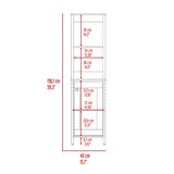 ZUN St. Clair Linen Cabinet, Two Interior Shelves, Two Open Shelves, Single Door B200P188851