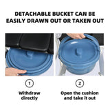 2-in-1 Aluminum Commode Shower Wheelchair Bath/Toilet Use, Adjustable Height , Foldable 55445089