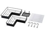 2-Pack Drill-Free Adhesive Corner Shower Caddy Organizer with Soap Holder and 4 Hooks 05896946