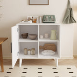 ZUN Wood Storage Cabinet, Modern Accent Buffet Cabinet, Free Standing Sideboard and Buffet Storage with W808P152923