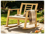 Heavy-Duty Solid Wood Rocking Chair, Ergonomic Accent Armchair with Breathable Ladder Back for 95738735