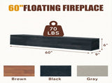 48" Rustic Wood Fireplace Mantel,Wall-Mounted & Floating Shelf for Home Decor 39920446