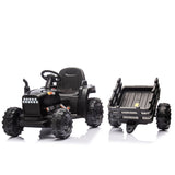 ZUN Ride on Tractor2.0 with Trailer,24V Battery Powered Electric Tractor Toy, 200w*2motor W1396P193860