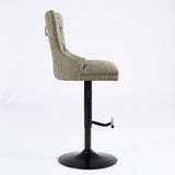 A&A Furniture,Aged and Retro PU Swivel Barstools Adjusatble Seat Height from 26-33 Inch, Modern Bar W1143P195202