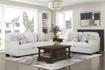 ZUN Modern Elegance Comfort Sofa Cream Chenille Fabric Upholstery Decorative Pillows Solid Wood Living B011P256682