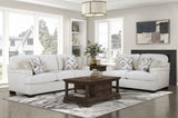 Modern Elegance Comfort Loveseat Cream Chenille Fabric Upholstery Decorative Pillows Solid Wood B011P256683