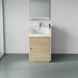 24" Freestanding Bathroom Vanity with Sink, Bathroom Storage Vanity Cabinet with Stone Resin W1573P211190