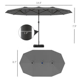 Outdoor beach umbrella/Double-Sided Sun Umbrella 14221613